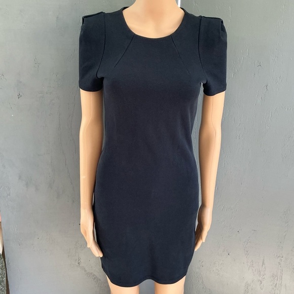 Zara Black Mini Dress with Short Sleeves - Picture 1 of 8